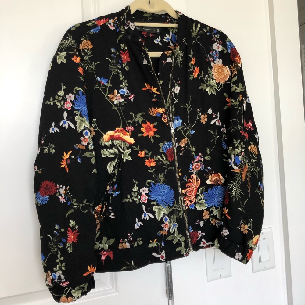 Floral Bomber Jacket